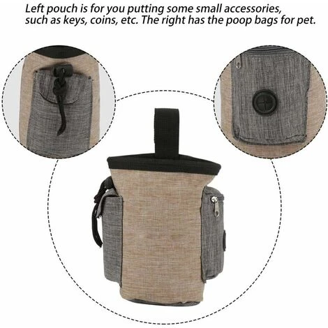 LangRay Pet Treat Bag Dog Obéissance Formation Pochette Taille Pet Reward Pouch Bait Bag Sac De Rangement Multifonctionnel Pour Animaux De Compagnie Avec Et Intégré Poop Sac Distributeur(Marron) 4 LangRay Pet Treat Bag Dog Obéissance Formation Pochette Taille Pet Reward Pouch Bait Bag Sac De Rangement Multifonctionnel Pour Animaux De Compagnie Avec Et Intégré Poop Sac Distributeur(Marron) – Image 4