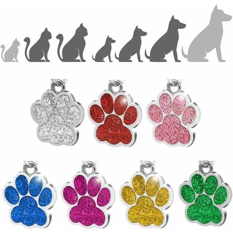 Patte En Acier Plaque Médaillon D’Identification Personnalisé Pour Collier Chien Chat Animaux De Compagnie Gravée (Vert) 2 Patte En Acier Plaque Médaillon D’Identification Personnalisé Pour Collier Chien Chat Animaux De Compagnie Gravée (Vert) – Image 2