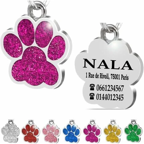 Patte En Acier Plaque Médaillon D’Identification Personnalisé Pour Collier Chien Chat Animaux De Compagnie Gravée (Vert) 4 Patte En Acier Plaque Médaillon D’Identification Personnalisé Pour Collier Chien Chat Animaux De Compagnie Gravée (Vert) – Image 4