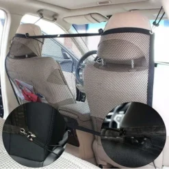 Filet Pour Voiture Pour Animaux Portable Filet De Protection Voiture Séparation Pour Chien Chat Filet Avec Crochets Et Cordes Grille De Séparation Universelle Pour Voiture 115cm62cm -Promos Patto Chou Boutique 36878895 4