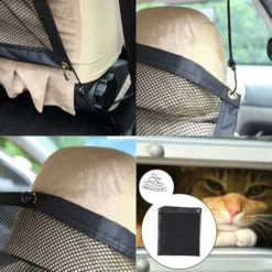 Filet Pour Voiture Pour Animaux Portable Filet De Protection Voiture Séparation Pour Chien Chat Filet Avec Crochets Et Cordes Grille De Séparation Universelle Pour Voiture 115cm62cm -Promos Patto Chou Boutique 36878895 5