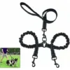 Laisse Double Pour 2 Chiens ,Laisse Chien,Laisse Double Chien 360 ° Sans Enchevêtrement, Laisse Détachable Multifonctionnelle ,Matière élastique Absorption Des Chocs