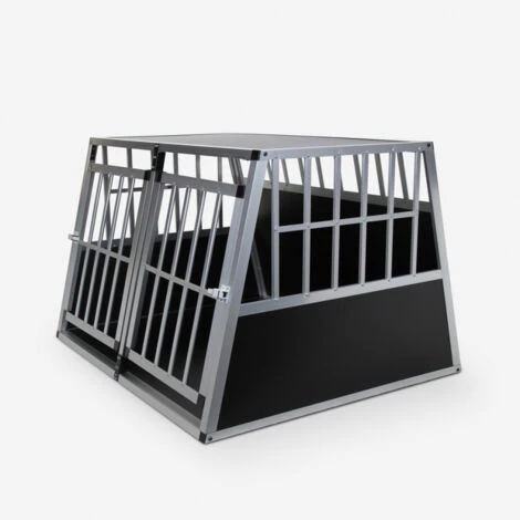 Caisse De Transport Double Pour Chien Cage Rigide En Aluminium 104x91x71cm Skaut XL 1 Caisse De Transport Double Pour Chien Cage Rigide En Aluminium 104x91x71cm Skaut XL
