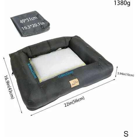 Panier Chien Chat Voiture 3 En 1 Siège Auto Chien Voiture Etanche Déhoussable Pour Siège De Voiture - 56x43x10cm 3 Panier Chien Chat Voiture 3 En 1 Siège Auto Chien Voiture Etanche Déhoussable Pour Siège De Voiture - 56x43x10cm – Image 3