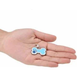 Étiquettes D'identification Macaron Pour Animaux Étiquettes De Chien Personnalisées Étiquettes De Chat En Alliage Chien Os En Forme De Blanc Étiquettes Charme Charme Pendentif D'identification(Bleu) -Promos Patto Chou Boutique 42741155 5