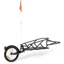 Follower Remorque à Vélo Roue Simple 16 Charge 35 Kg Noir