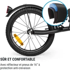 Follower Remorque à Vélo Roue Simple 16 Charge 35 Kg Noir -Promos Patto Chou Boutique 42753378 4