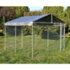 Chenil Avec Toit 3×3×1,83m, Porte Verrouillable, Enclos Pour Animaux Avec Toit Résistant Aux Rayons UV Et à L’eau