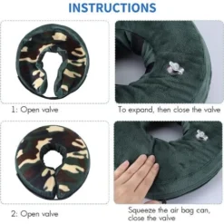Collerette Souple Pour Chiens De Grande Taille, Moyenne Et Petite Taille, Pour Après Une Chirurgie, Collerette Gonflable Pour Chat Avec Boucle Réglable, Camouflage, M 8 Collerette Souple Pour Chiens De Grande Taille, Moyenne Et Petite Taille, Pour Après Une Chirurgie, Collerette Gonflable Pour Chat Avec Boucle Réglable, Camouflage, M -Promos Patto Chou Boutique 48408852 4
