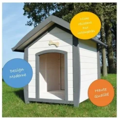 Niche Chien En Bois Moderne De Haute Qualite BELLA 222 Taille L 86 X 102 X 94 Cm 7 Niche Chien En Bois Moderne De Haute Qualite BELLA 222 Taille L 86 X 102 X 94 Cm -Promos Patto Chou Boutique 50601869 3