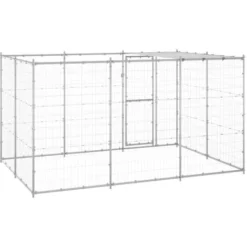 Chenil Extérieur Acier Galvanisé Avec Toit 7,26 M² VidaXL -Promos Patto Chou Boutique 50670832 4