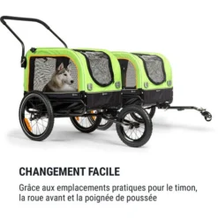Corgi 2-en-1 Remorque Pour Chien Et Poussette Oxford 600D Tube D'acier Fanion D'avertissement -Promos Patto Chou Boutique 50821615 3