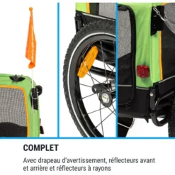 Corgi 2-en-1 Remorque Pour Chien Et Poussette Oxford 600D Tube D'acier Fanion D'avertissement -Promos Patto Chou Boutique 50821615 5