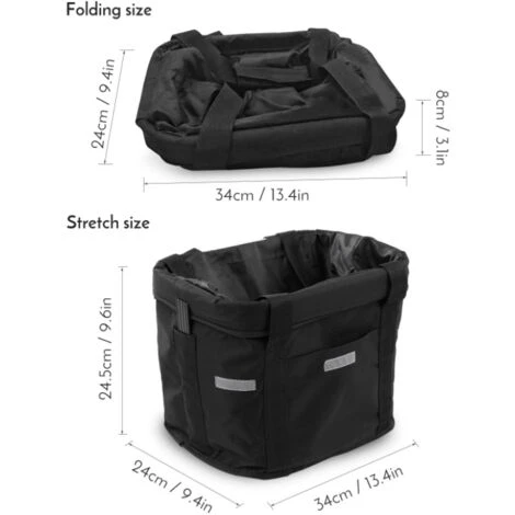 ELLE Panier De Vélo Pliable, Panier De Guidon De Vélo Amovible, Porte-panier En Toile Avant De Vélo, Chariot Pour Animaux De Compagnie Facile à Installer Pour Pique-nique, Shopping, Petits Animaux De Compa 2 ELLE Panier De Vélo Pliable, Panier De Guidon De Vélo Amovible, Porte-panier En Toile Avant De Vélo, Chariot Pour Animaux De Compagnie Facile à Installer Pour Pique-nique, Shopping, Petits Animaux De Compa – Image 2