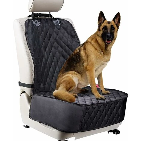 DENUOTOP Housse De SièGe De Voiture Pour Chien Pour SièGes Avant. Protecteur De SièGe De Voiture ImperméAble Et Anti-Rayures Pour Chiens. Convient à La Plupart Des Camions, Camionnettes Et Vus (Noir) 1 DENUOTOP Housse De SièGe De Voiture Pour Chien Pour SièGes Avant. Protecteur De SièGe De Voiture ImperméAble Et Anti-Rayures Pour Chiens. Convient à La Plupart Des Camions, Camionnettes Et Vus (Noir)