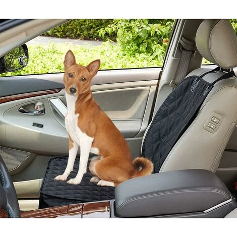 DENUOTOP Housse De SièGe De Voiture Pour Chien Pour SièGes Avant. Protecteur De SièGe De Voiture ImperméAble Et Anti-Rayures Pour Chiens. Convient à La Plupart Des Camions, Camionnettes Et Vus (Noir) 2 DENUOTOP Housse De SièGe De Voiture Pour Chien Pour SièGes Avant. Protecteur De SièGe De Voiture ImperméAble Et Anti-Rayures Pour Chiens. Convient à La Plupart Des Camions, Camionnettes Et Vus (Noir) – Image 2
