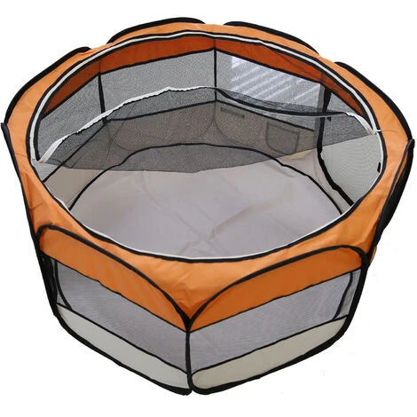 Parc Pour Chien Chat Pliable,Pet House Tent Pliable ,Pet Chiot Chien Orange 2 Parc Pour Chien Chat Pliable,Pet House Tent Pliable ,Pet Chiot Chien Orange – Image 2