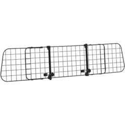 PawHut Barrière Grille De Séparation Universelle Voiture Pour Animaux Longueur Réglable Dim. 91-152L X 30H Cm Kit Complet Installation Inclus Noir