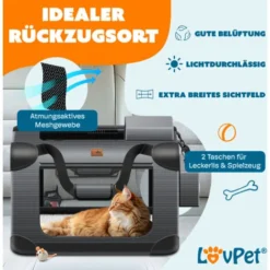 LOVPET® Caisse Pour Chien Caisse De Transport Pour Chien Pliable Avec écuelle Sac De Transport Sac De Transport Pour Chien Caisse De Transport Pour Animaux Domestiques, Chiens Et Chats Caisse De Trans -Promos Patto Chou Boutique 52884050 5