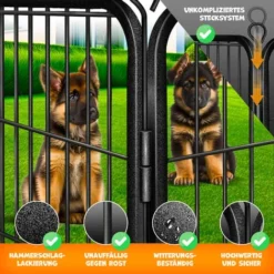 LovPet® Parc Pour Chiots Enclos Parc Pour Chiots Parc Pour Chiens Parc Pour Animaux Chiens, Avec Porte Et Parc Résistant Aux Intempéries Pour Chien, Chat, Chiot, Lapin, Cochon D'Inde, XXL (mit Schutzp -Promos Patto Chou Boutique 52973863 5