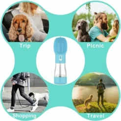 Gourde Chien, 2 En 1 Gamelle Pour Chien Dehoussable, 200ML Mangeoirs Et 285ML Abreuvoirs Pour, Portable Voyage Animaux Portable (Bleu) 7 Gourde Chien, 2 En 1 Gamelle Pour Chien Dehoussable, 200ML Mangeoirs Et 285ML Abreuvoirs Pour, Portable Voyage Animaux Portable (Bleu) -Promos Patto Chou Boutique 53101430 3