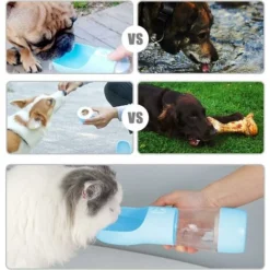 Gourde Chien, 2 En 1 Gamelle Pour Chien Dehoussable, 200ML Mangeoirs Et 285ML Abreuvoirs Pour, Portable Voyage Animaux Portable (Bleu) 9 Gourde Chien, 2 En 1 Gamelle Pour Chien Dehoussable, 200ML Mangeoirs Et 285ML Abreuvoirs Pour, Portable Voyage Animaux Portable (Bleu) -Promos Patto Chou Boutique 53101430 5
