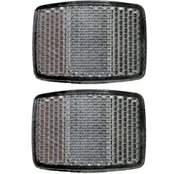 2x Réflecteur Avant Blanc à Visser 58x42 Universel Catadioptre Réfléchissant Vélo