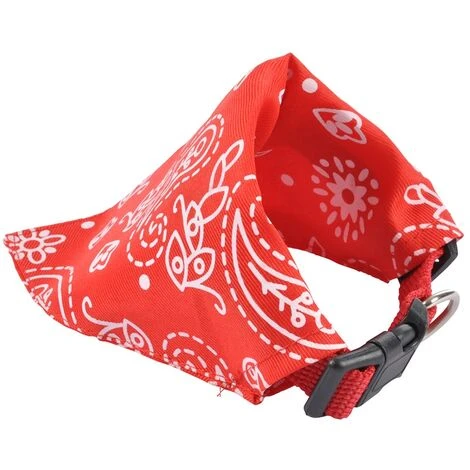 Collier Bandana Reglable Pour Chien Rouge 1 Collier Bandana Reglable Pour Chien Rouge