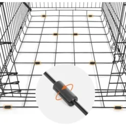 FEANDREA Cage Pour Chien, Avec 2 Portes, 107 X 70 X 77,5 Cm, Noir Par SONGMICS PPD42BK 7 FEANDREA Cage Pour Chien, Avec 2 Portes, 107 X 70 X 77,5 Cm, Noir Par SONGMICS PPD42BK -Promos Patto Chou Boutique 55540766 3