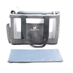 Sac Transport Chat, Sac Transport Chien Respirant Et Pliable Avec Coussin épaissie Confortable Pour Voyage En Train, Voiture, Restaurant, Avion,Tissu Oxford Gris Taille S (39 X 17 X 27cm) -Promos Patto Chou Boutique 55919720 4