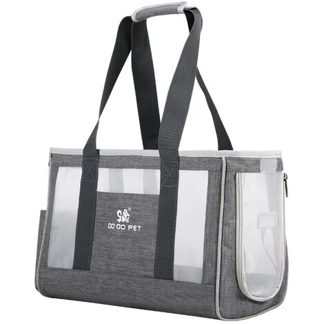 Sac Transport Chat, Sac Transport Chien Respirant Et Pliable Avec Coussin épaissie Confortable Pour Voyage En Train, Voiture, Restaurant, Avion,Tissu Oxford Gris Taille L (44 X 17 X 29cm) 1 Sac Transport Chat, Sac Transport Chien Respirant Et Pliable Avec Coussin épaissie Confortable Pour Voyage En Train, Voiture, Restaurant, Avion,Tissu Oxford Gris Taille L (44 X 17 X 29cm)