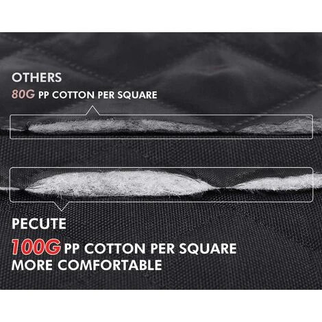 Pecute Housses De Siège D'auto Pour Chien Universelle, Housse Protection De Siège D'arrière Avec Poche De Rangement, Housse Banquette Imperméable Pour Voiture Et SUV Tansport Chien(146 X 136cm,Noir) 3 Pecute Housses De Siège D'auto Pour Chien Universelle, Housse Protection De Siège D'arrière Avec Poche De Rangement, Housse Banquette Imperméable Pour Voiture Et SUV Tansport Chien(146 X 136cm,Noir) – Image 3