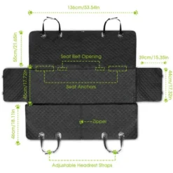 Pecute Housses De Siège D'auto Pour Chien Universelle, Housse Protection De Siège D'arrière Avec Poche De Rangement, Housse Banquette Imperméable Pour Voiture Et SUV Tansport Chien(146 X 136cm,Noir) 9 Pecute Housses De Siège D'auto Pour Chien Universelle, Housse Protection De Siège D'arrière Avec Poche De Rangement, Housse Banquette Imperméable Pour Voiture Et SUV Tansport Chien(146 X 136cm,Noir) -Promos Patto Chou Boutique 58114995 5