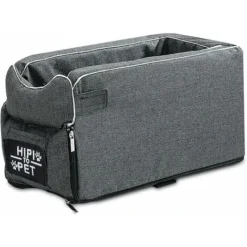 Sièges Sécurité Auto Pour Chiens & Chat Poids Inférieur à 6 Kg Sac Transport Chien Respirant Portable Mou Amovible Lavable Panier Chien Voiture Lit De Chien-Gris