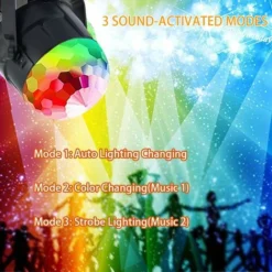 Voiture USB éblouissante Lumière De Blé Petite Boule Magique Lumière De Musique De Voiture En Plein Air LED Cristal Boule Magique Lumière Lumière Rotative Colorée Lumière DJ Modèle USB W -Promos Patto Chou Boutique 58348936 4