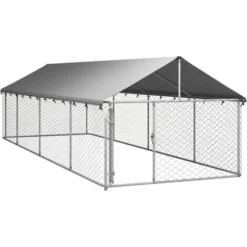 INLIFE Chenil Ext¨rieur Avec Toit Pour Chiens 600x200x150 Cm 8 INLIFE Chenil Ext¨rieur Avec Toit Pour Chiens 600x200x150 Cm -Promos Patto Chou Boutique 59171638 4