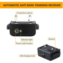 2 En 1 Collier De Dressage Pour Chien 1000 Metre - Collier Anti Aboiement Avec Telecommande Recepteur, IP67 Etanche -Promos Patto Chou Boutique 59331826 4
