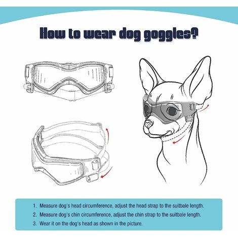 Lunettes De Protection Pour Chien - Anti-UV - Protection Des Yeux Pour Chiens De Petite Et Moyenne Taille 3 Lunettes De Protection Pour Chien - Anti-UV - Protection Des Yeux Pour Chiens De Petite Et Moyenne Taille – Image 3