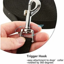 Laisse Pour Chien (10m Noir), Laisse De Dressage Chien Avec Poignée Longe Chien Longue Sangle En Nylon Mains Libre Pour Petits à Grands Chiens Animal De Compagnie Promenade Jogging -Promos Patto Chou Boutique 59448554 4