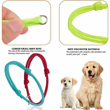 Lot De 12 Collier Chiot Naissance, Colliers D'identification Pour Chiots ,Collier Chaton Chiot Réglable Collier D'identification De Chiot Pour Animal De Compagnie (12 Couleurs,6.5-10.5cm)——VEBTles 3 Lot De 12 Collier Chiot Naissance, Colliers D'identification Pour Chiots ,Collier Chaton Chiot Réglable Collier D'identification De Chiot Pour Animal De Compagnie (12 Couleurs,6.5-10.5cm)——VEBTles – Image 3
