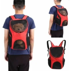 Panier Sac Transport Pour Chien , Sac A Dos Ventral Pour Chien - Chat, Porte Chien Ventral, Rouge 302535cm -Promos Patto Chou Boutique 59801310 4