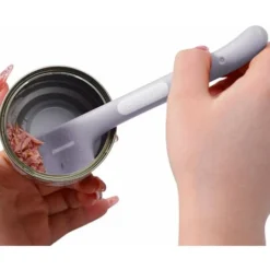 MINKUROW Cuillère À Nourriture Pour Animaux De Compagnie - Cuillère À Nourriture Pour Animaux Tpr De Grande Capacité,Cuillère À Nourriture Pour Chat Avec Prise En Main Confortable Pour Chiens（Gris）