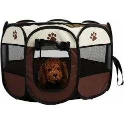 ZOLGINAH Parc Pour Chien,Parc Pour Animaux De Compagnie, Tente Petits Animaux,Clôture D'exercice Intérieure,Compagnie Respirant Pliable Portable Confortable Tente ,8 Panneaux