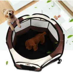 ZOLGINAH Parc Pour Chien,Parc Pour Animaux De Compagnie, Tente Petits Animaux,Clôture D'exercice Intérieure,Compagnie Respirant Pliable Portable Confortable Tente ,8 Panneaux -Promos Patto Chou Boutique 60652382 3