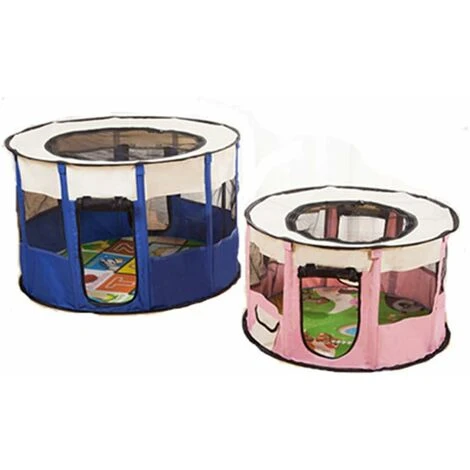 Clôture Ronde Et Pliable Pour Animaux De Compagnie (petite Rose)-BDD 2 Clôture Ronde Et Pliable Pour Animaux De Compagnie (petite Rose)-BDD – Image 2