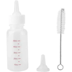 50 Ml Chien Chat Lait Alimentation Pet Biberon Chiot Chaton Nouveau-Né Animal Ensemble D'allaitement Petit Pet Feeder Pet Avec Brosse En Plastique