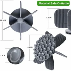 Slow Food Gamelle Chien Inserter, Gamelle Anti Glouton Chien Avec 37 Ventouses, Insert En Silicone Découpable De Haute Qualité S'adapte à La Plupart Des Bols Pour Chiens/Chats -Promos Patto Chou Boutique 66372144 4