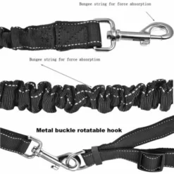 Laisse Mains Libres Pour Chien, Course à Pied, Absorbant Les Chocs, Extensible - Ceinture Réglable - Pour Courir, Faire Du Jogging Ou Marcher -Promos Patto Chou Boutique 67574647 3