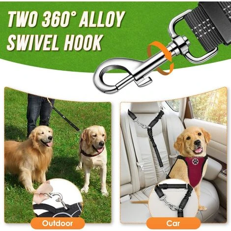 Séparateur De Laisse Double Pour Chien, Sans Enchevêtrement, Rotation à 360°, Coupleur De Laisse Pour Chien Pour Promener 2 Chiens, Double Laisse Réfléchissante Absorbant Les Chocs Réglable Pour Deux 4 Séparateur De Laisse Double Pour Chien, Sans Enchevêtrement, Rotation à 360°, Coupleur De Laisse Pour Chien Pour Promener 2 Chiens, Double Laisse Réfléchissante Absorbant Les Chocs Réglable Pour Deux – Image 4