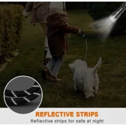 Laisse Chien Corde, Laisse Pour Chien En Nylon Avec Poignée Rembourrée Douce Et Des Fils Réfléchissants Pour Chiot Et Petit Chien, 150cm X 1.2cm, Noir -Promos Patto Chou Boutique 67861312 4